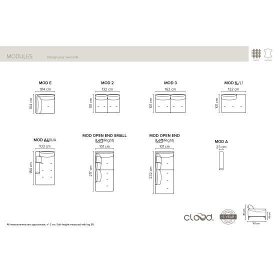 Sofa ASPEN (Nesulankstomas) (Kampinis)
