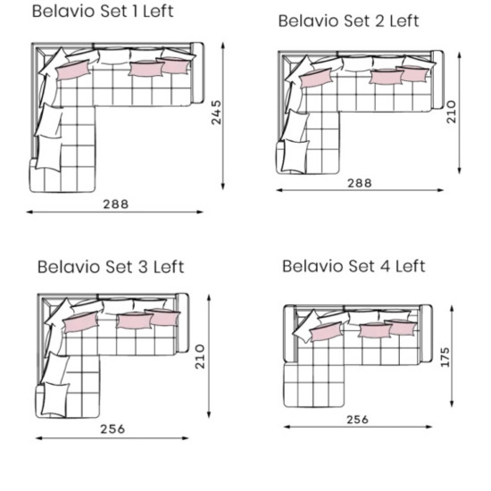 Dīvāns BELAVIO 3 (trīsvietīgs, izvelkams)