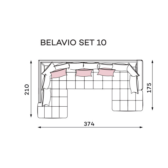 Dīvāns BELAVIO set 10 (U veida, neizvelkams) Dīvāns BELAVIO set 10 (U veida, neizvelkams)