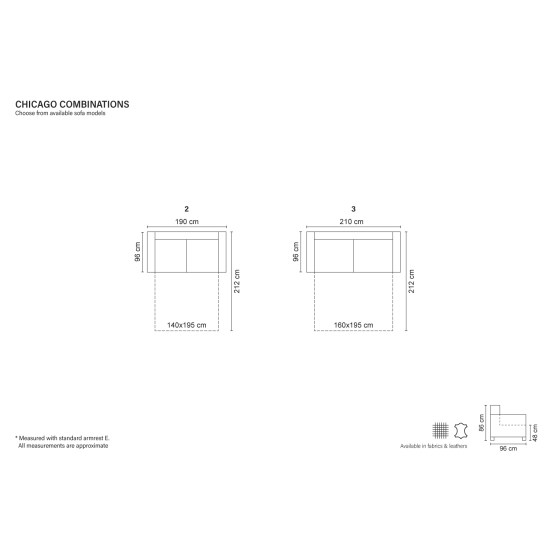 Dīvāns CHICAGO (Izvelkams) (Divvietīgs)