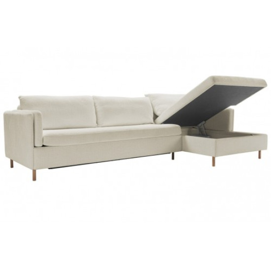 Kampinis, ištraukiamas sofų lova Lucy (Chaiselongue)