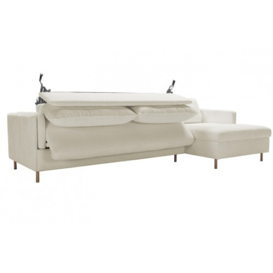 Kampinis, ištraukiamas sofų lova Lucy (Chaiselongue)