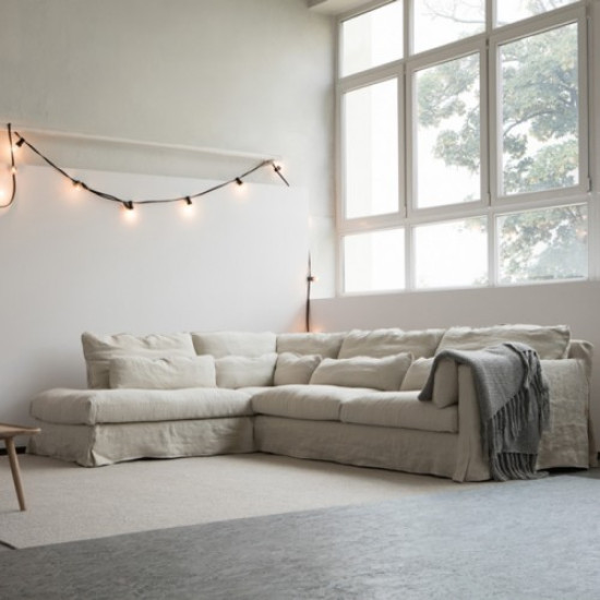 Atviras kampinis, modulinis sofų komplektas SARA