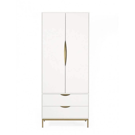 Kobe 2-ukseline riidekapp (valge)