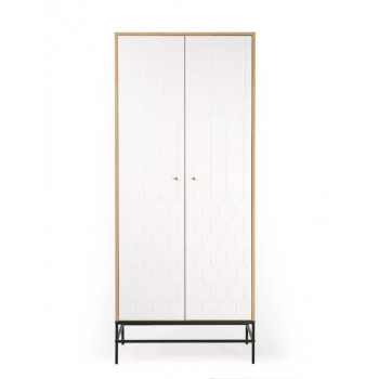 Lia 2-ukseline riidekapp (valge)