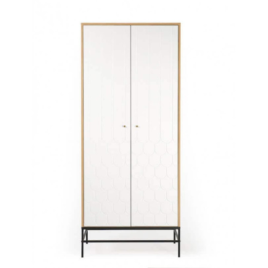 Lia 2-ukseline riidekapp (valge)