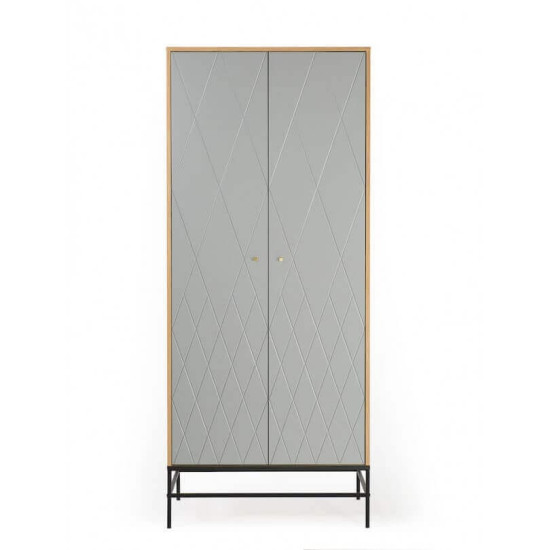 Mia 2-ukseline riidekapp (hall)