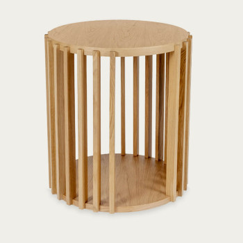 Драм круглый кофейный столик 2 цвета (дуб или черный)