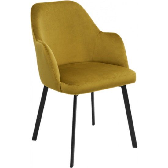 Kėdė MEXIC garstyčių geltonos spalvos / pasukama