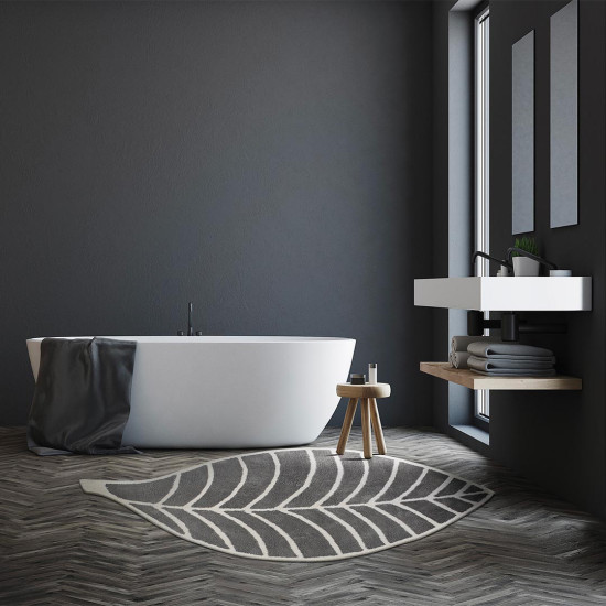 Vaip LEAF GREY/IVORY, 80 × 140 cm