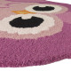 Vaip ANIMALS OWL PINK, 90 × 90 cm